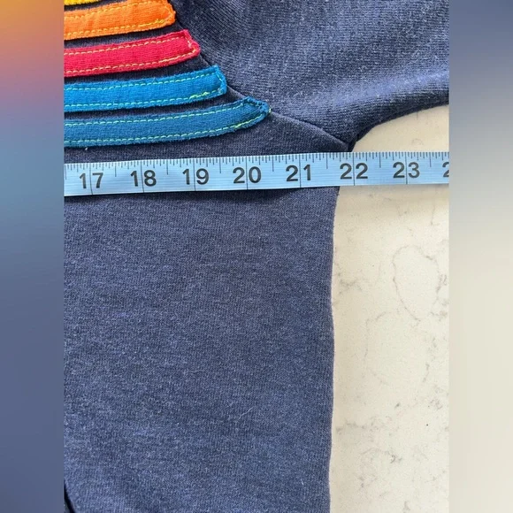 EUC Navy Aviator Nation Blue 5 Stripe Hoodie - Picture 9 of 13